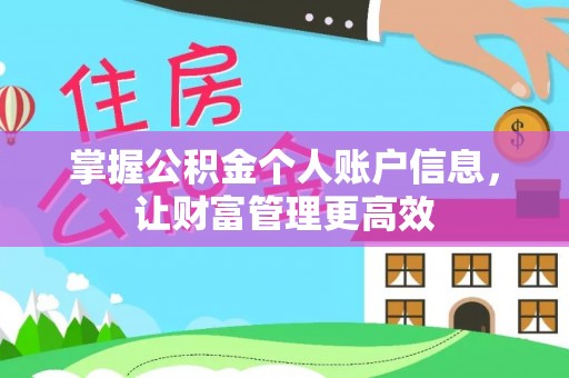 虎林掌握公积金个人账户信息，让财富管理更高效